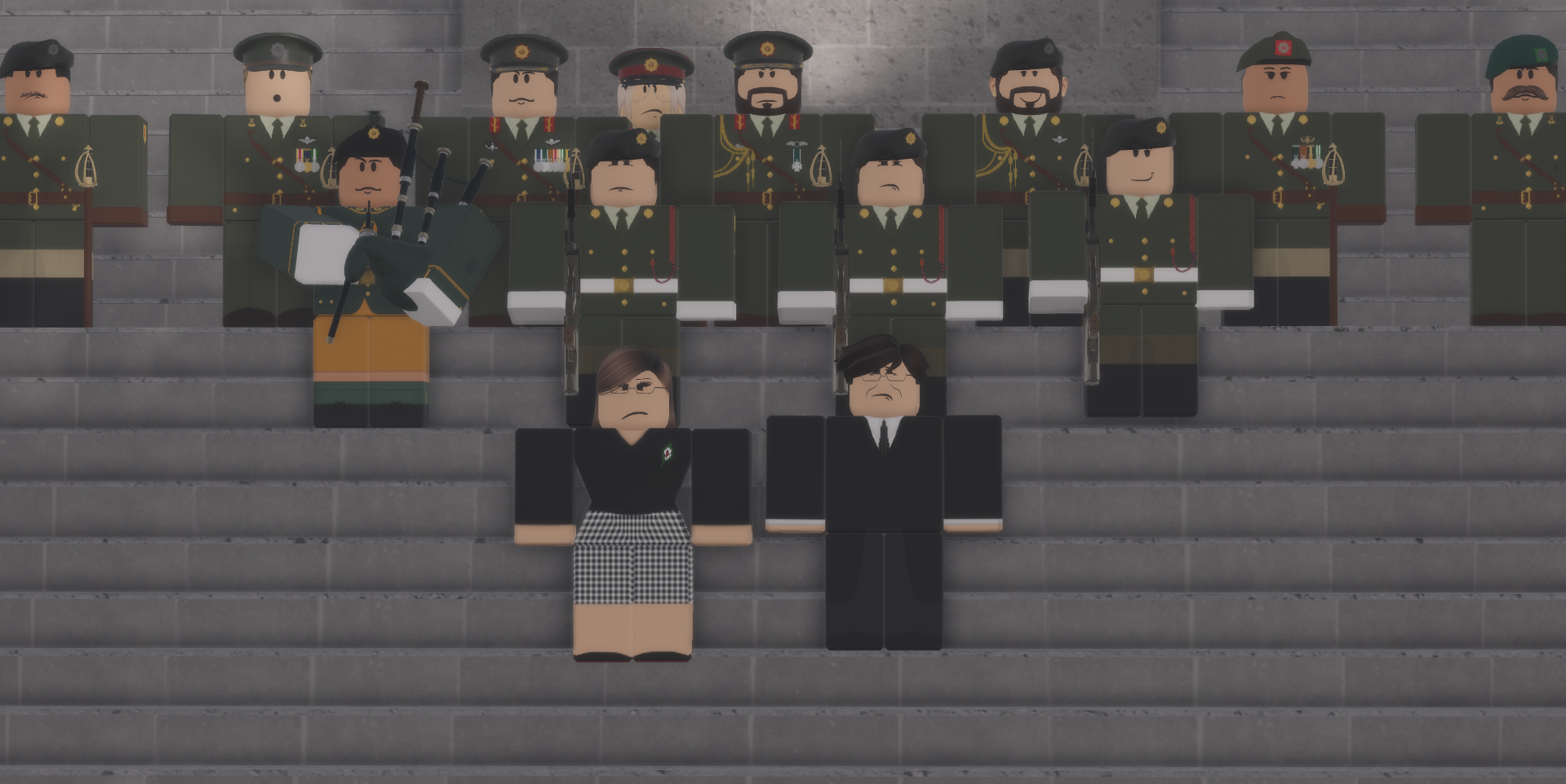 President Clarke and An Taoiseach with Defence Forces